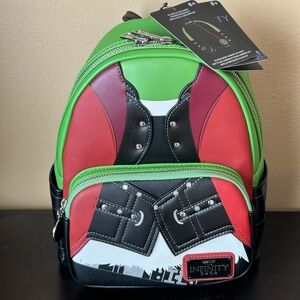 Gamora Marvel Infinity Saga Loungefly Green and Red Backpack NWT